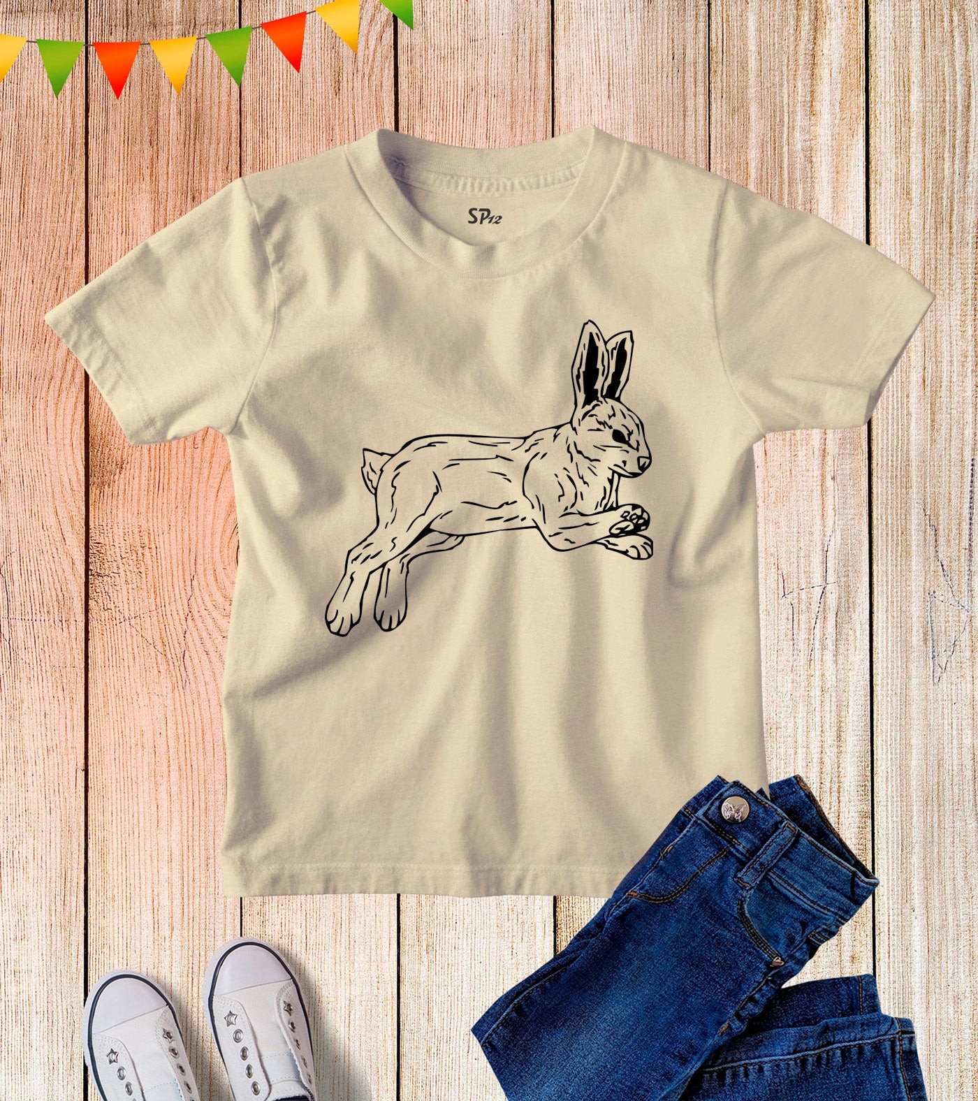 Kids Rabbit Hare Wildlife Animal Graphic T Shirt