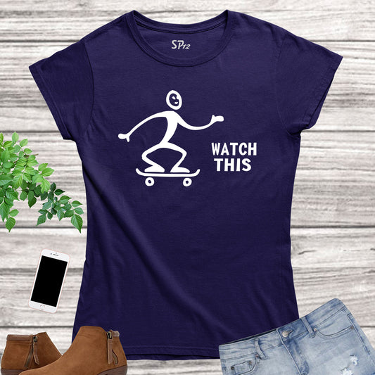 Skating Stunt Game Graphic Sports Women T Shirt