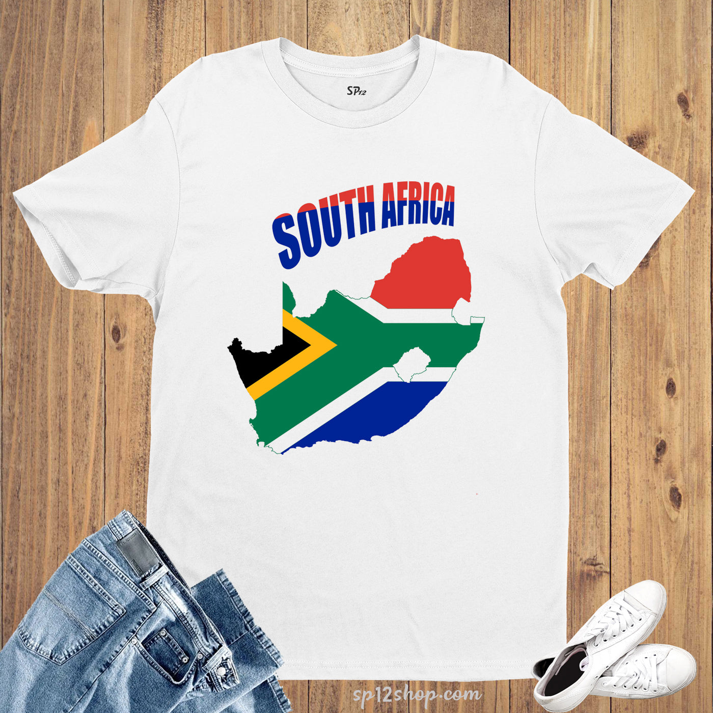 South Africa Flag T Shirt Olympics FIFA World Cup Country Flag Tee Shirt