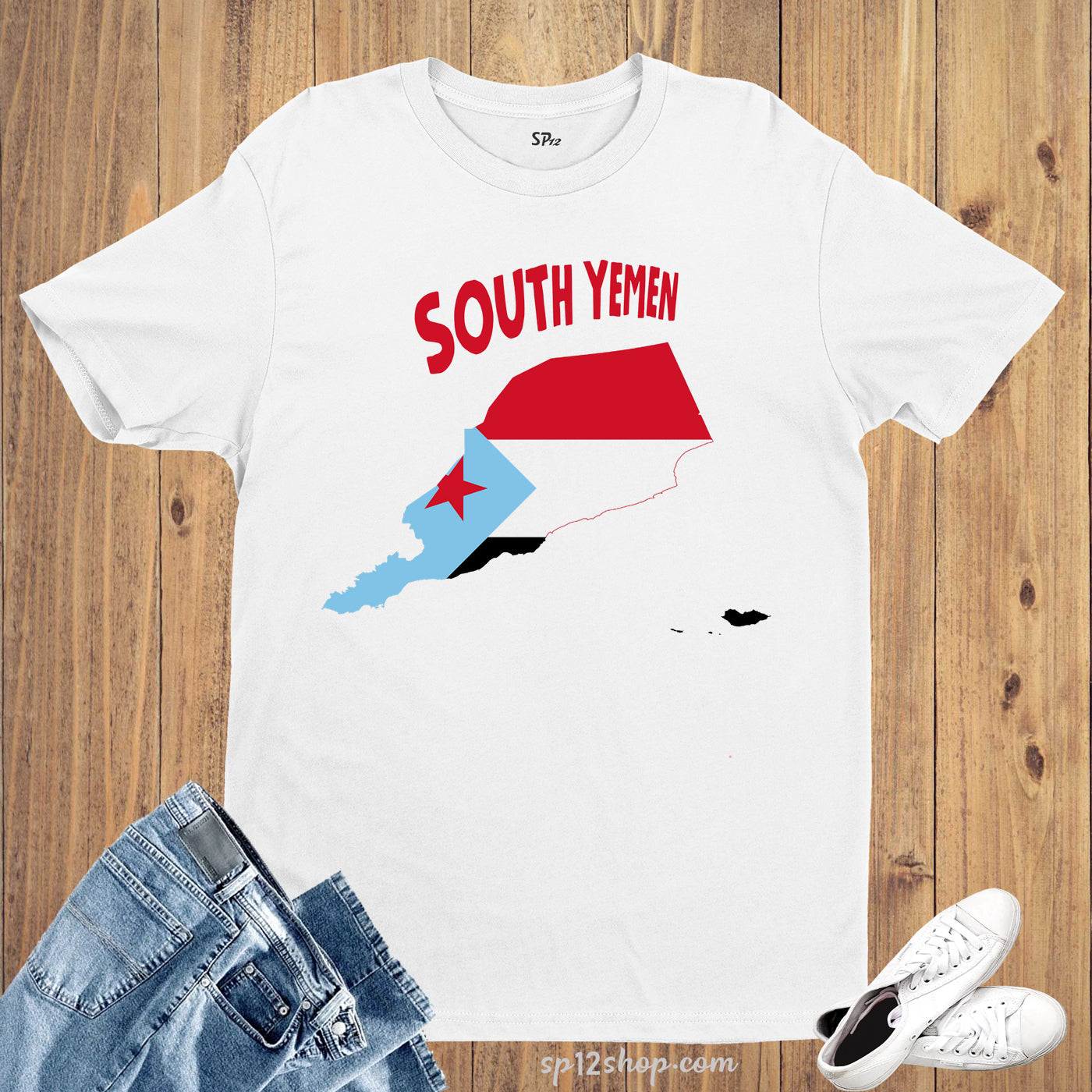 South Yemen Flag T Shirt Olympics FIFA World Cup Country Flag Tee Shirt