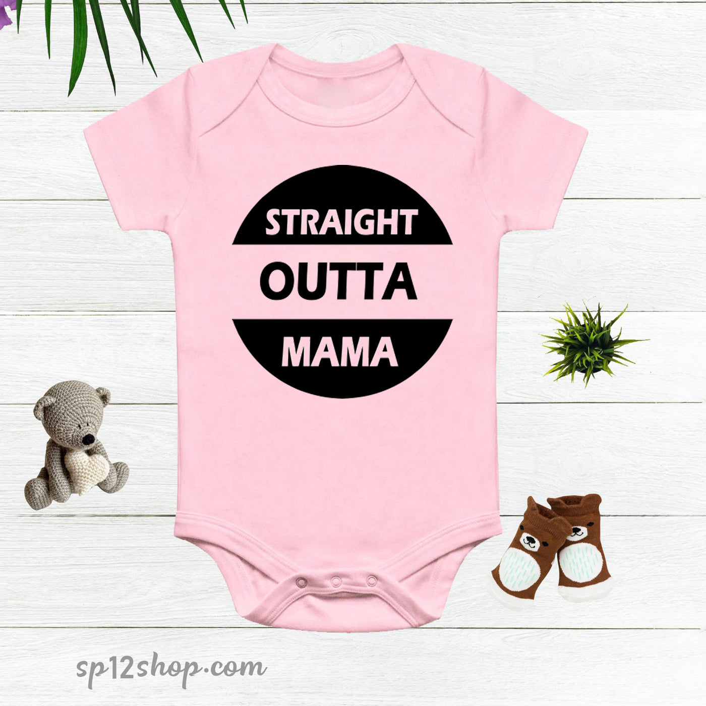 Straight Outta Mama Baby Bodysuit Onesie