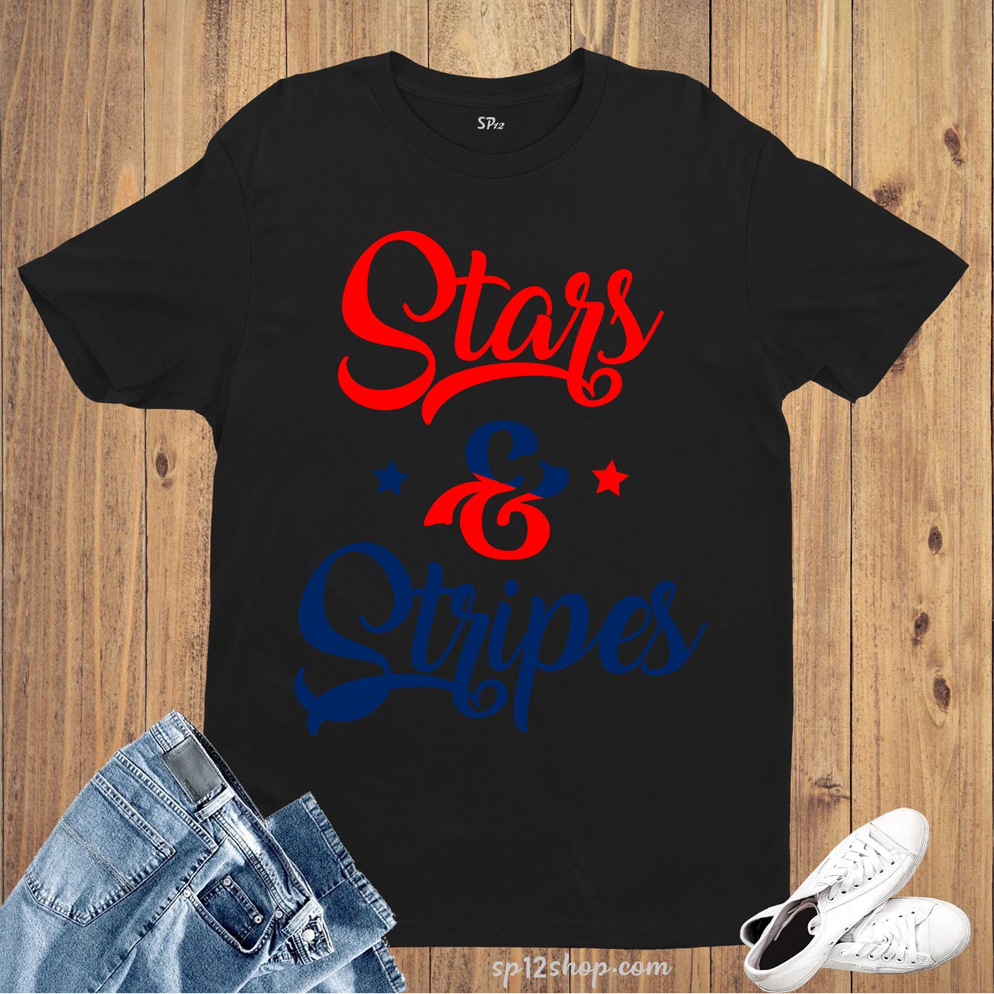 Stars and Stripes Freedom 4th of July American Flag Independence Day T Shirt