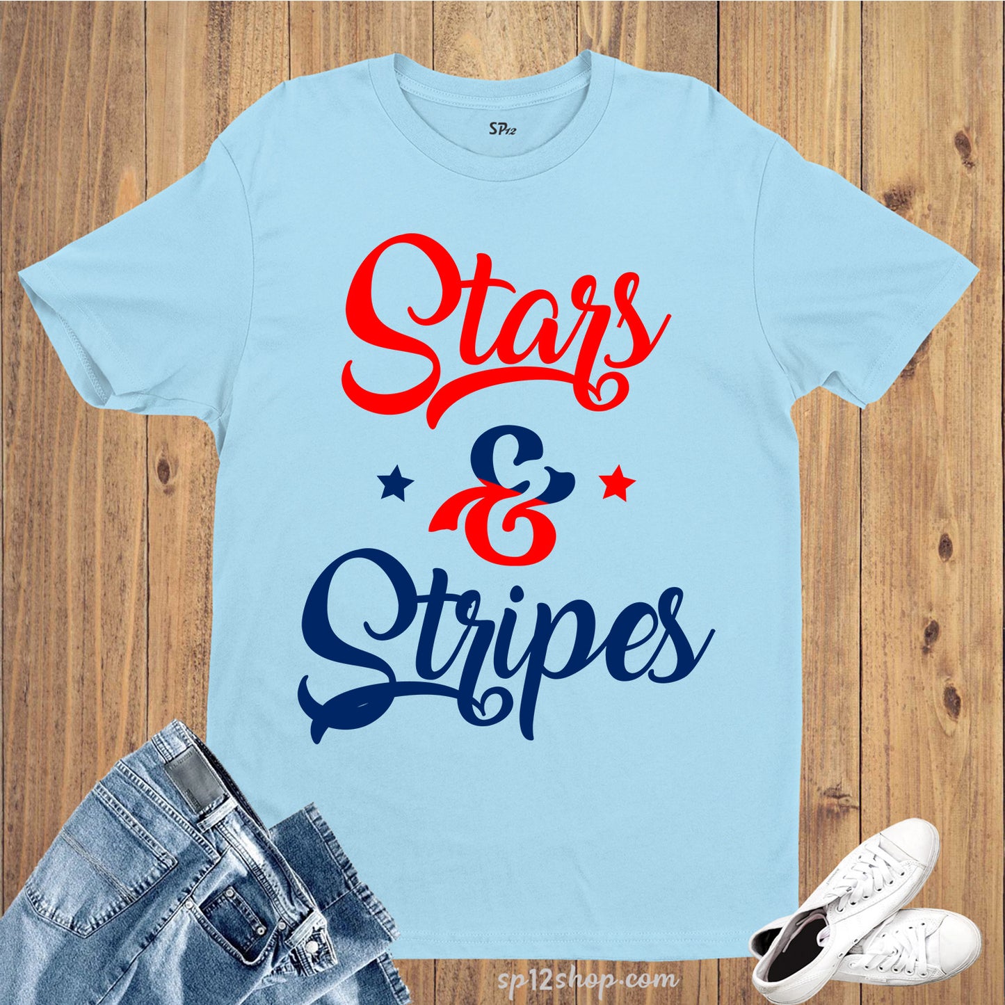 Stars and Stripes Freedom 4th of July American Flag Independence Day T Shirt