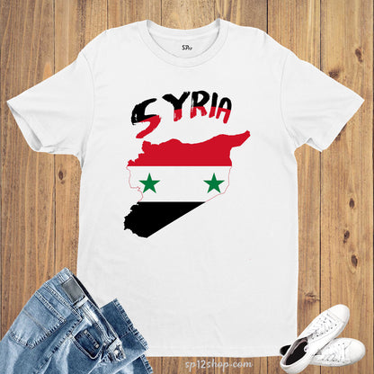 Syria Flag T Shirt Olympics FIFA World Cup Country Flag Tee Shirt