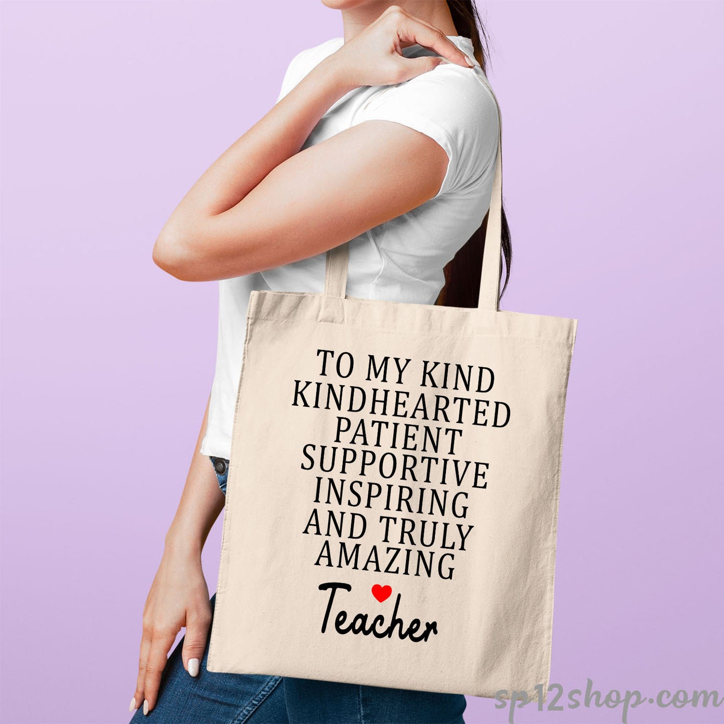 Inspirational Thank You Teacher Appreciation Custom Shopping Gifts Tote Bag