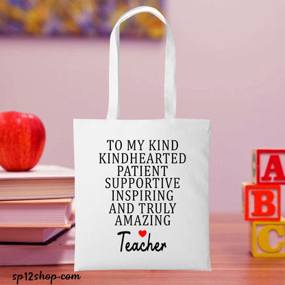 Inspirational Thank You Teacher Appreciation Custom Shopping Gifts Tote Bag