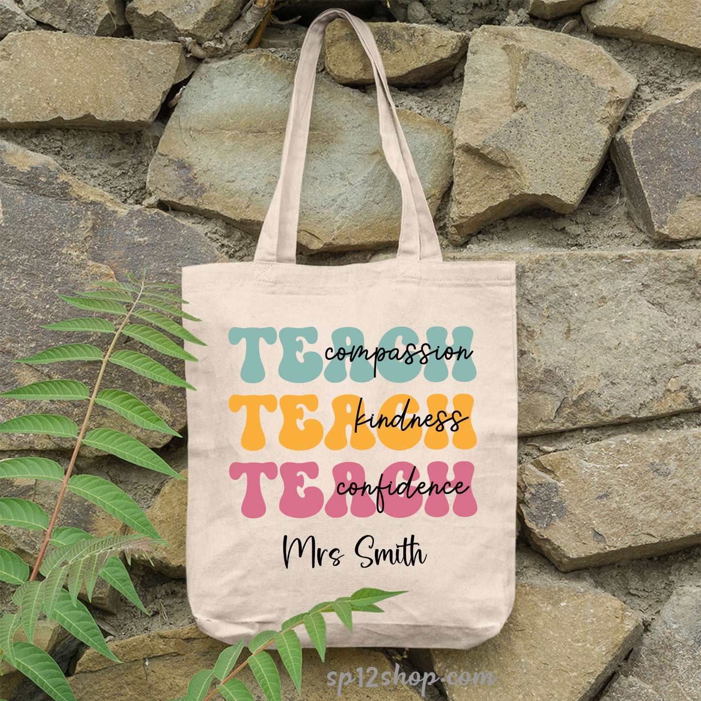 Teacher Appreciation Custom Teaching Thank You Shopping Tote Bag