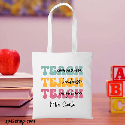 Teacher Appreciation Custom Teaching Thank You Shopping Tote Bag