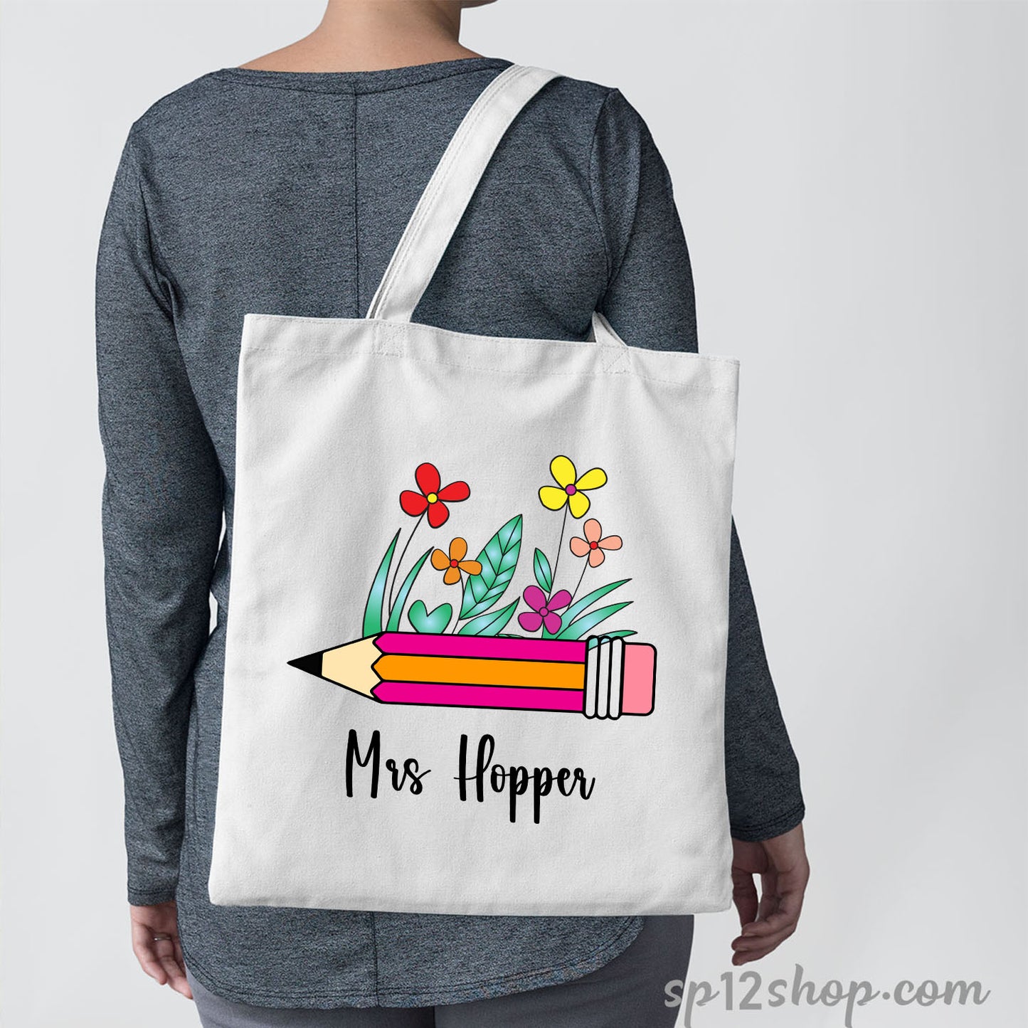 Funny Books Lover Custom Teacher Appreciation Thank You Gift Tote Bag