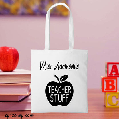 Funny Teachers Appreciation Custom Thank You Gift Shopping Tote Bag