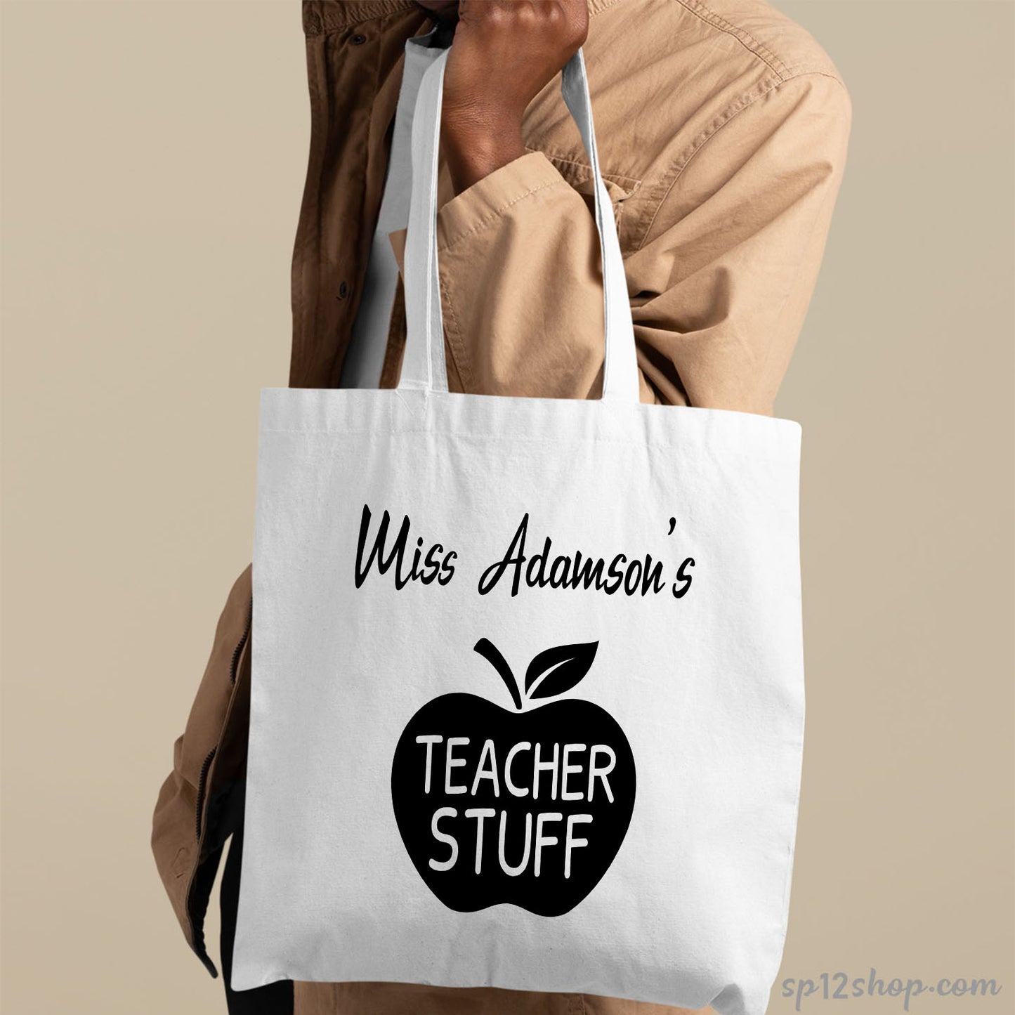 Funny Teachers Appreciation Custom Thank You Gift Shopping Tote Bag