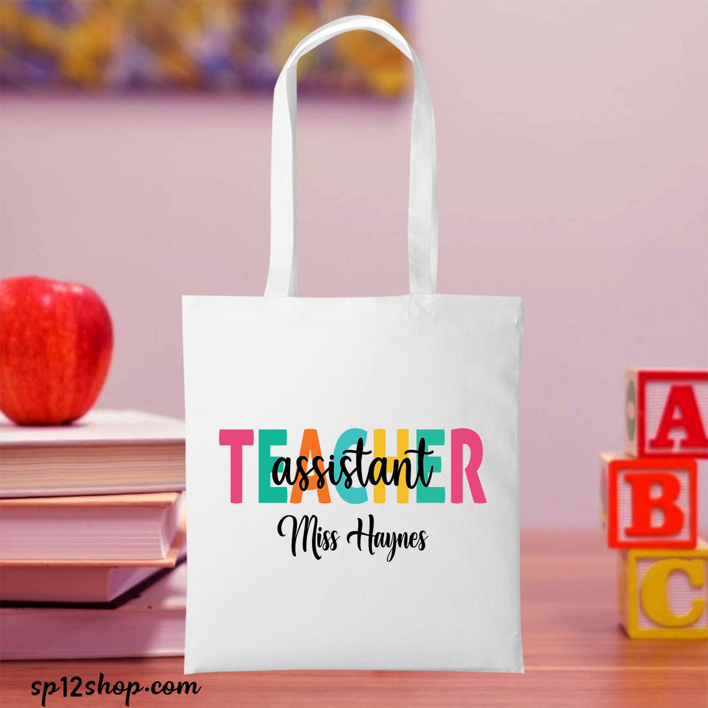 Teachers Appreciation Custom Thank You Gift Shopping Tote Bag