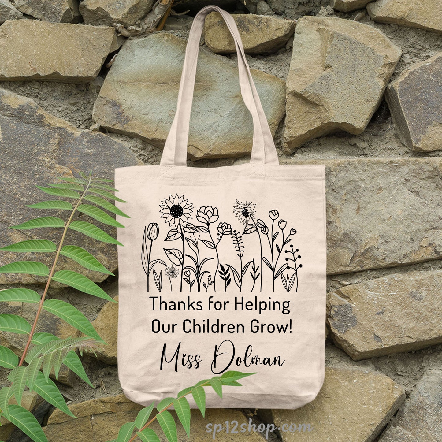 Teacher Appreciation Custom Teaching Thank You Shopping Tote Bags