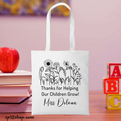 Teacher Appreciation Custom Teaching Thank You Shopping Tote Bags