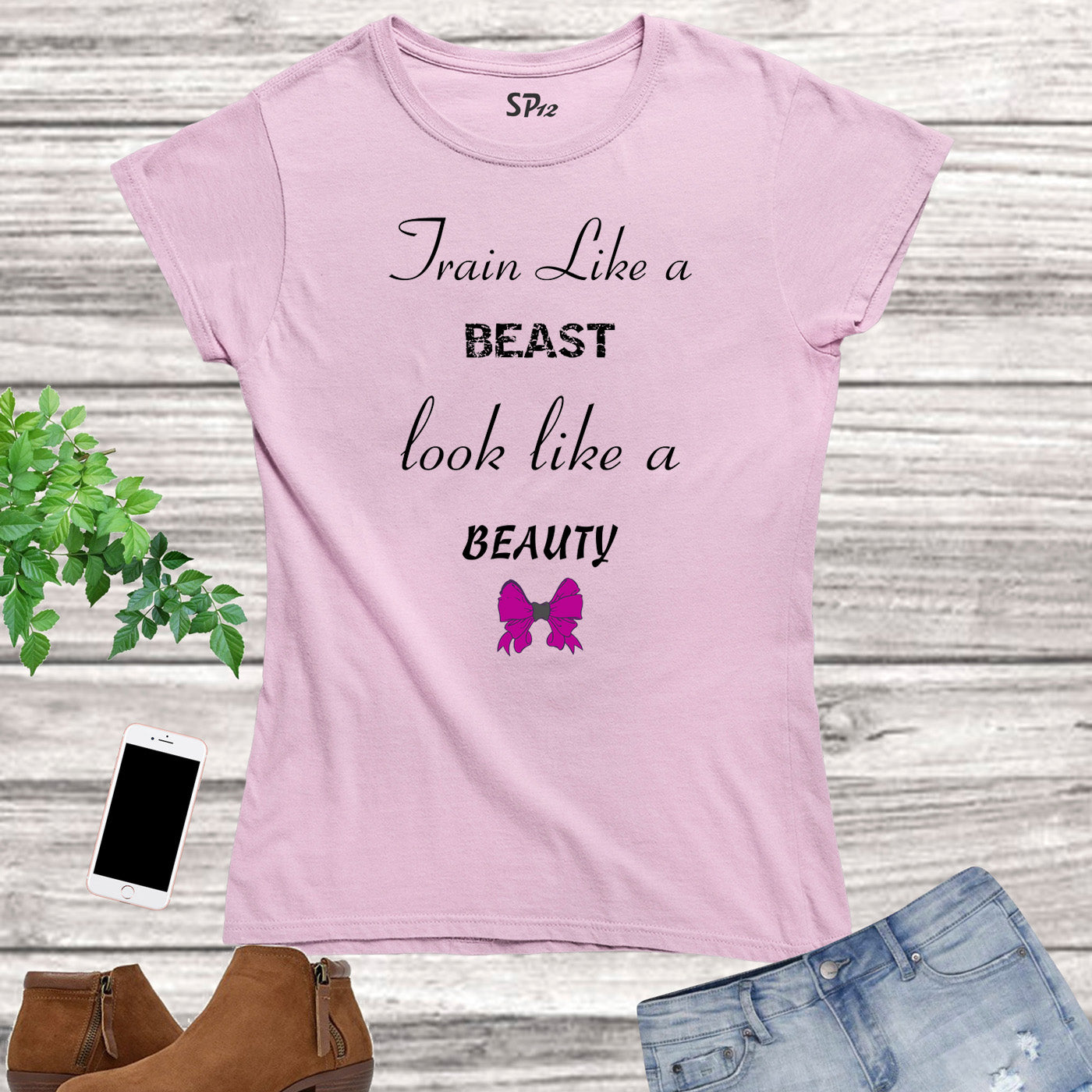 Train Like a Beast Look Like A Beauty Crossfit Women T Shirt