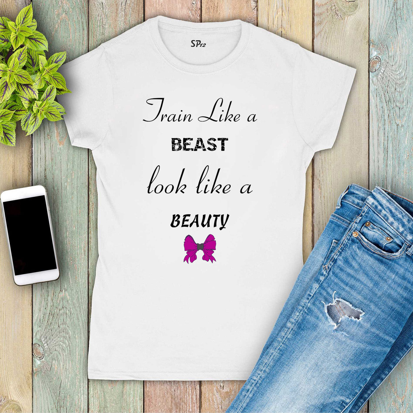 Train Like a Beast Look Like A Beauty Crossfit Women T Shirt