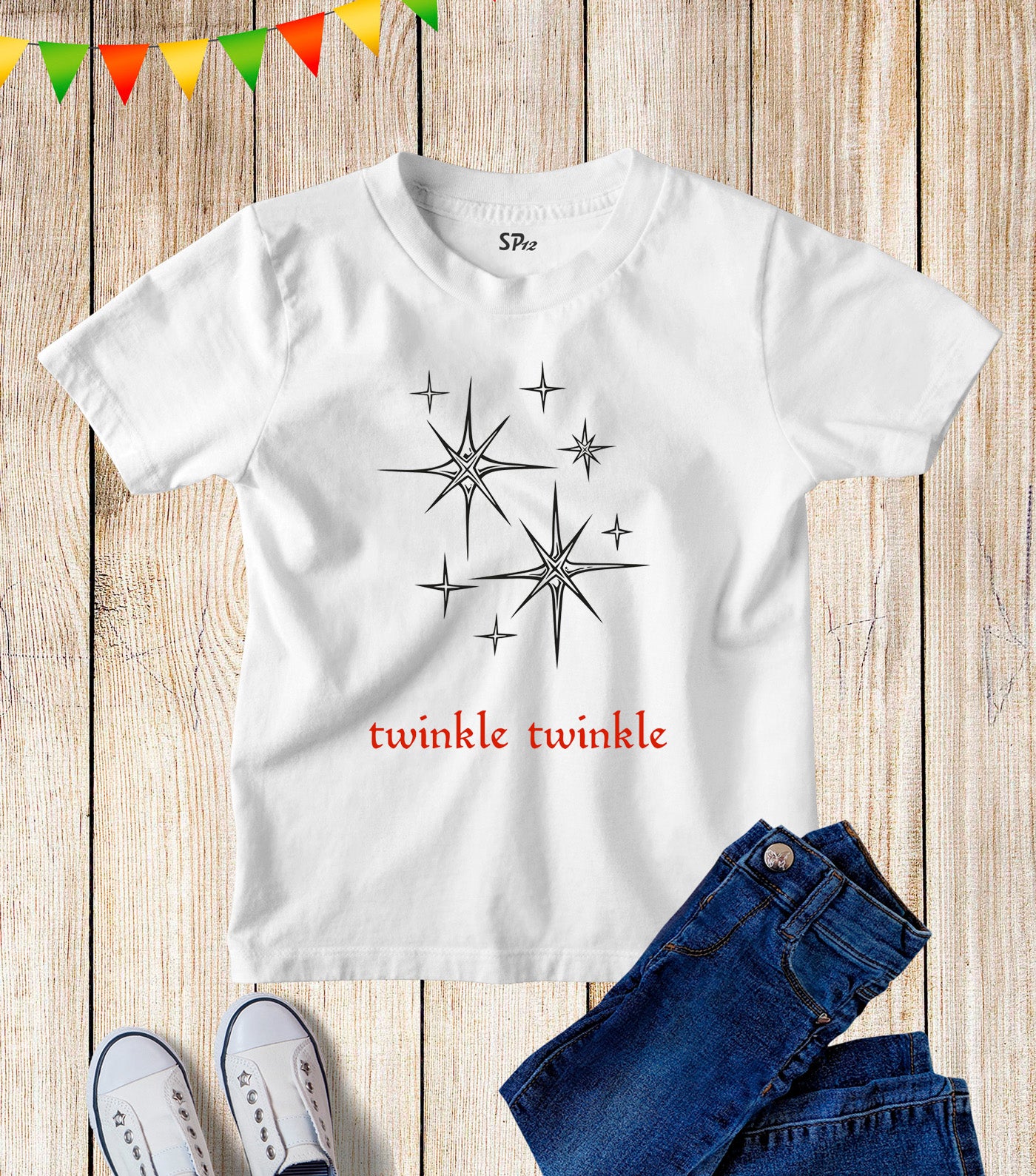 Kids Twinkle Twinkle Star Nursery Song T Shirt