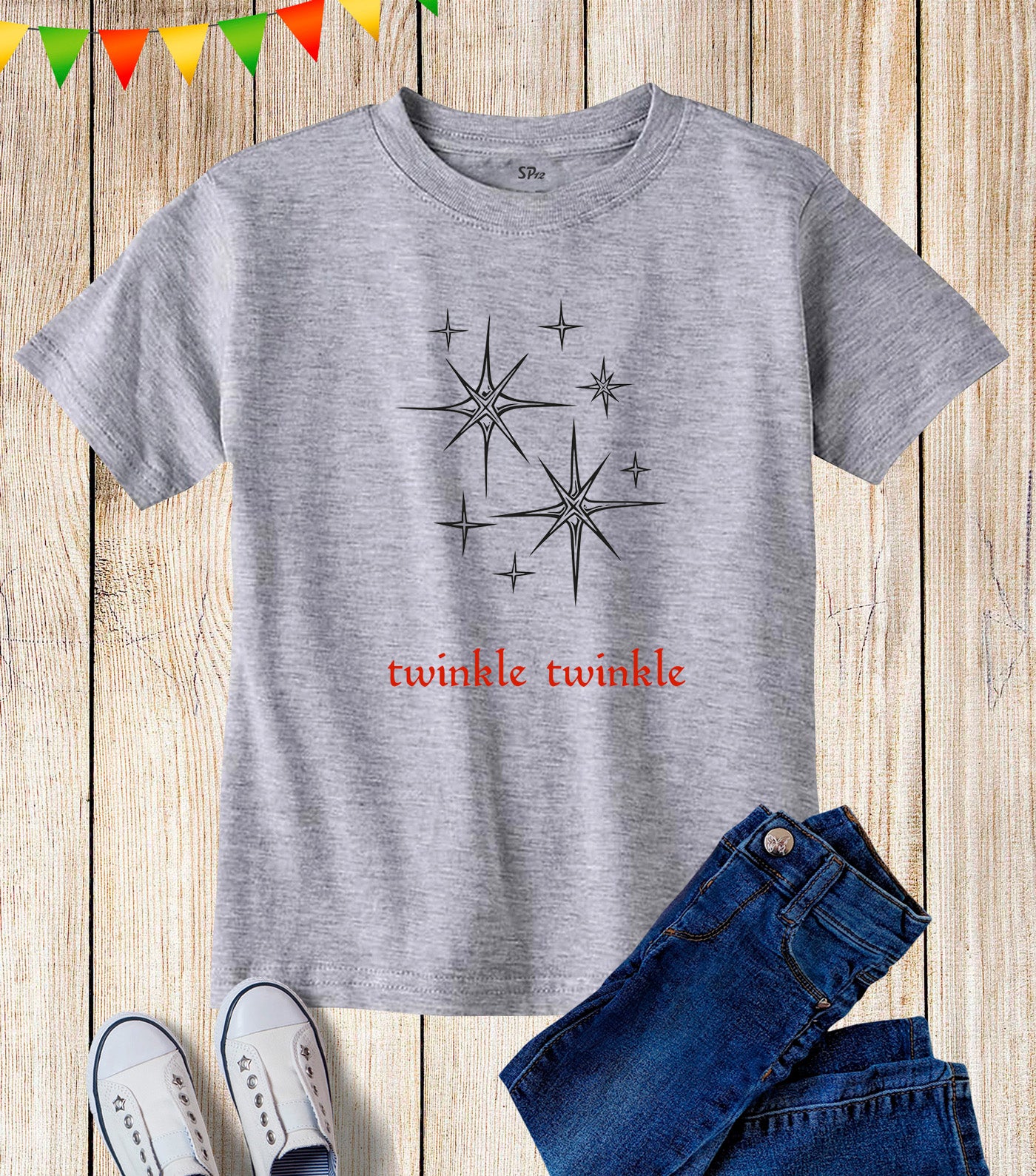 Kids Twinkle Twinkle Star Nursery Song T Shirt