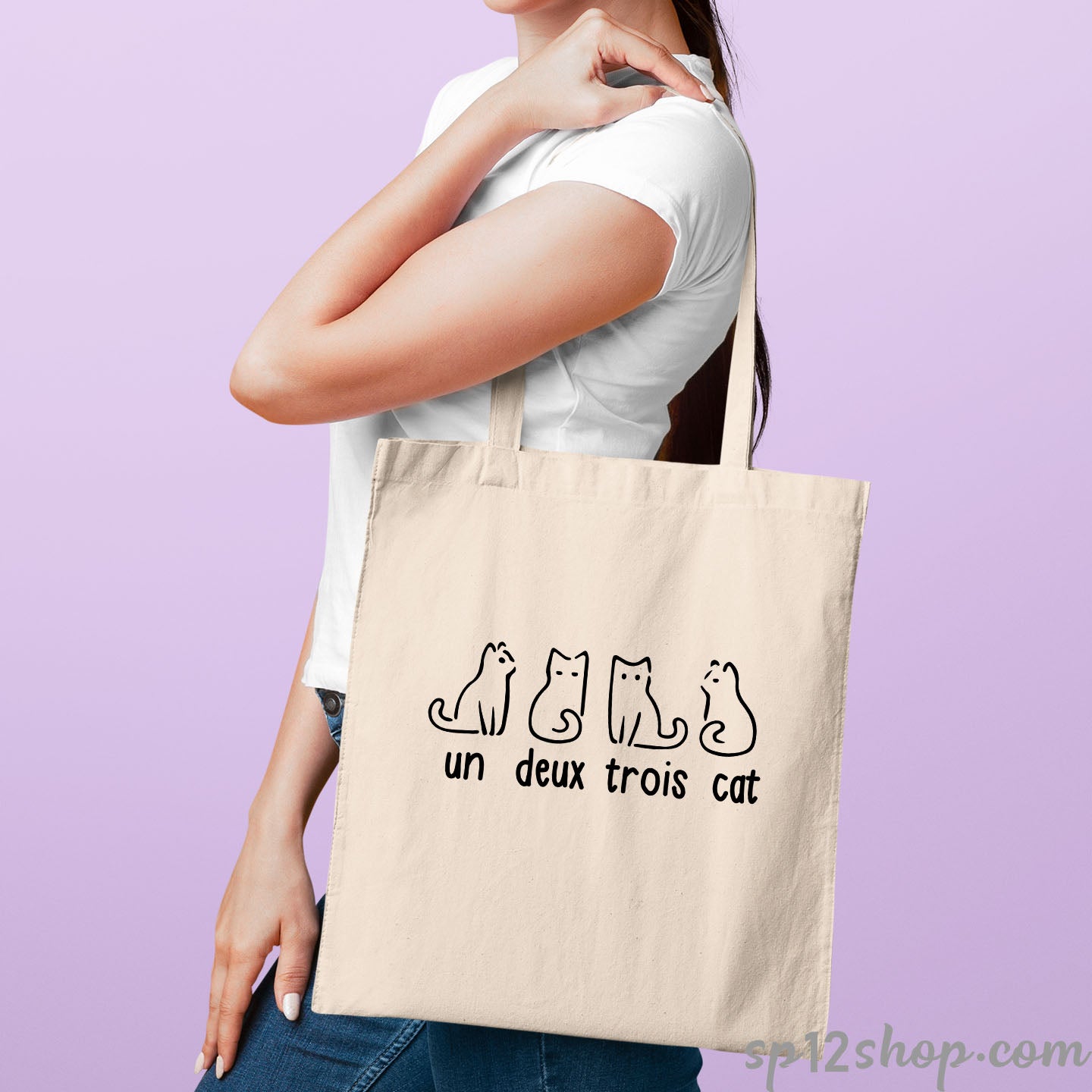 Un Deux Trois Cat Tote Bag 