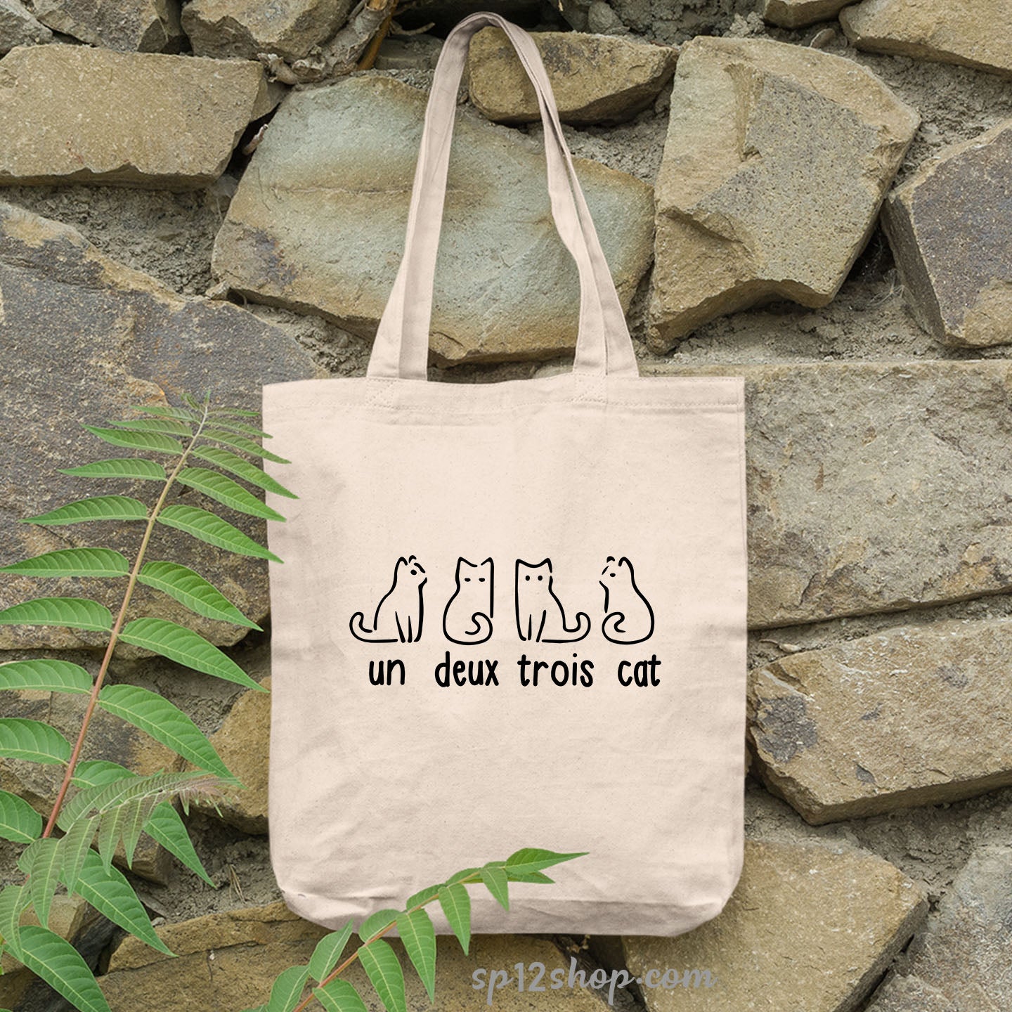 Un Deux Trois Cat Tote Bag 