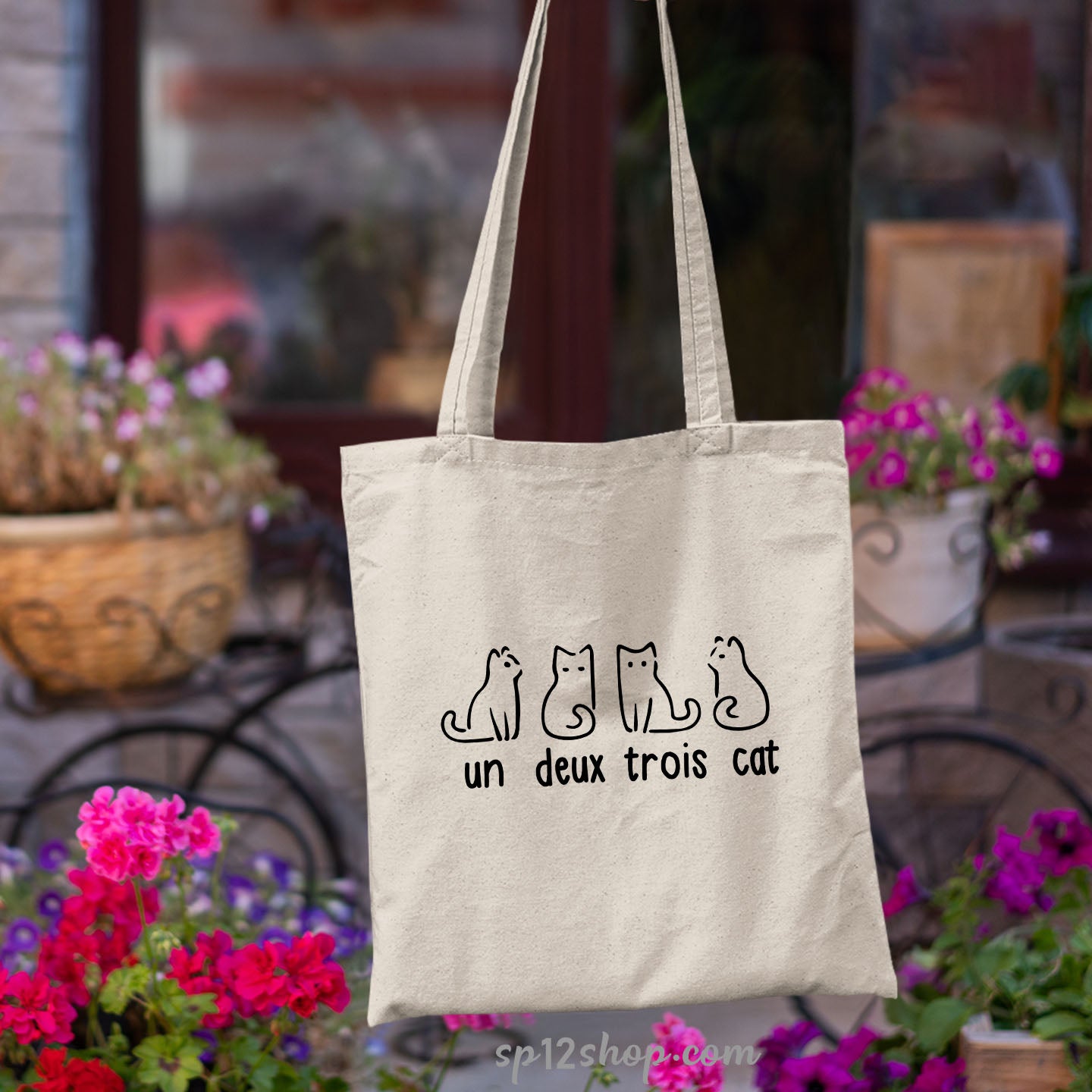 Un Deux Trois Cat Tote Bag 