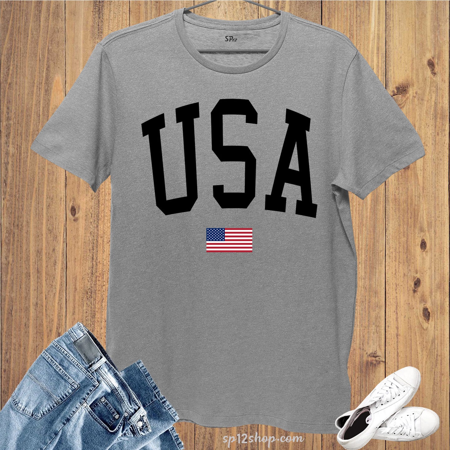 USA Flag 4th of July Patriotic Independence Day and Memorial Day T Shirt