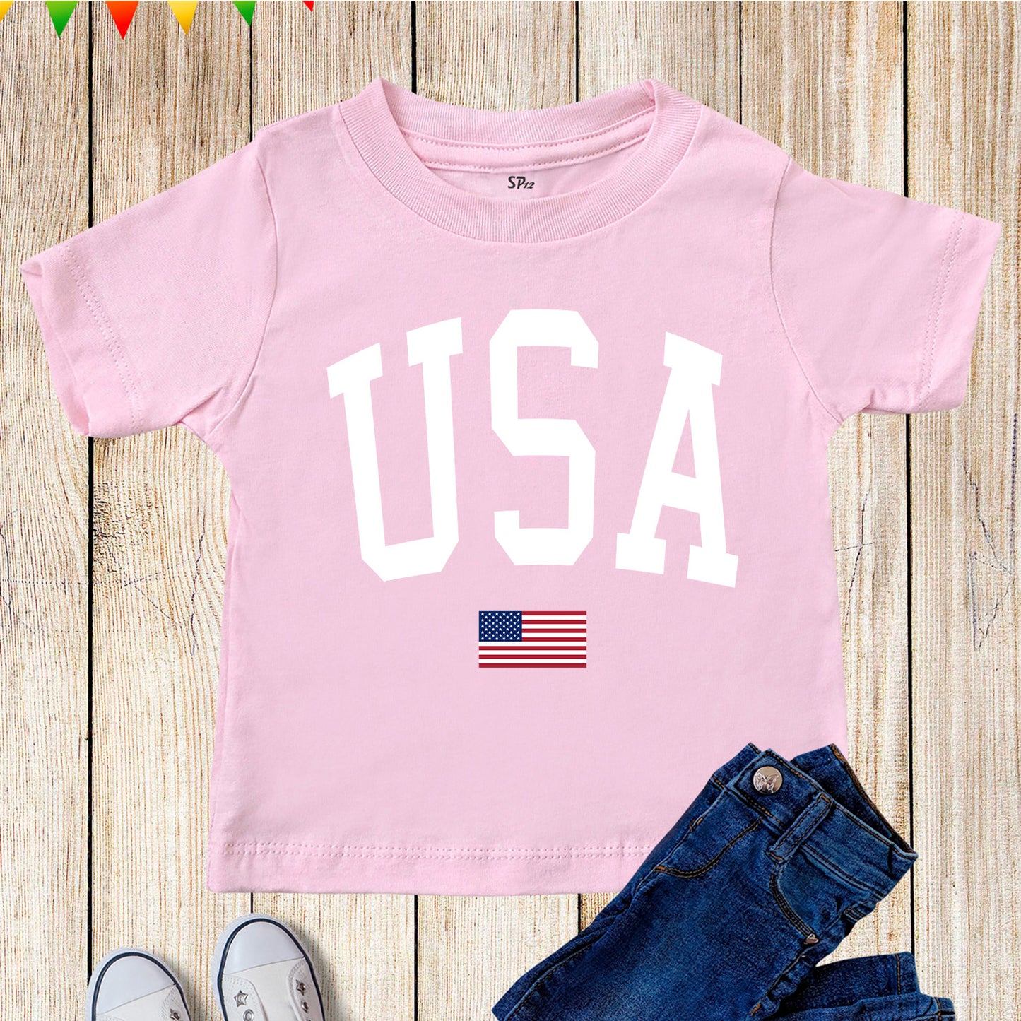 USA Flag 4th of July Patriotic Independence Day and Memorial Day T Shirt