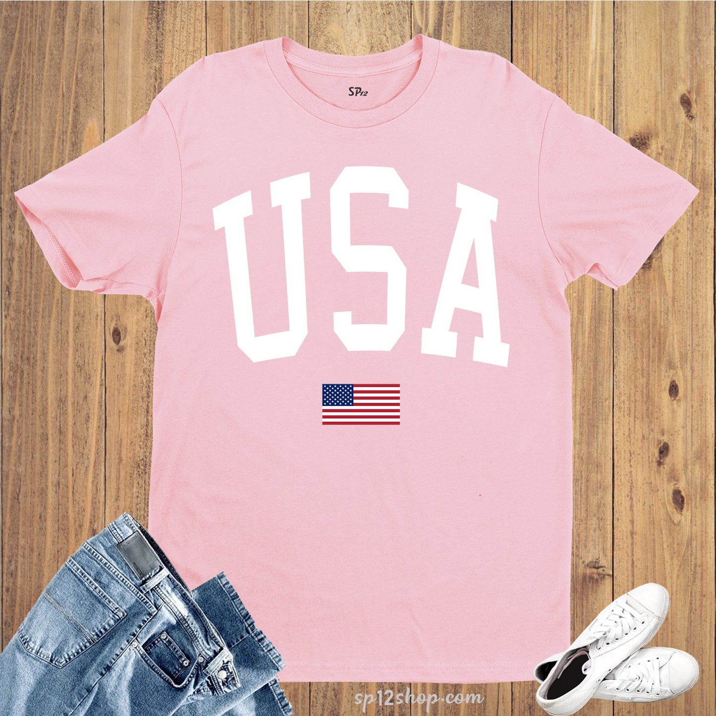 USA Flag 4th of July Patriotic Independence Day and Memorial Day T Shirt