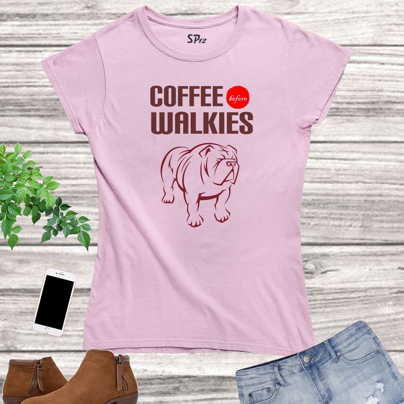 Walkie Talkie Coffee Ladies T Shirt