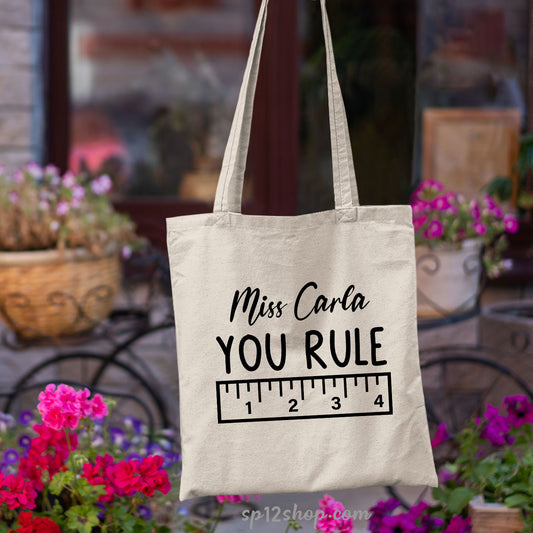 You Rule Personalised Teacher Tote Bag