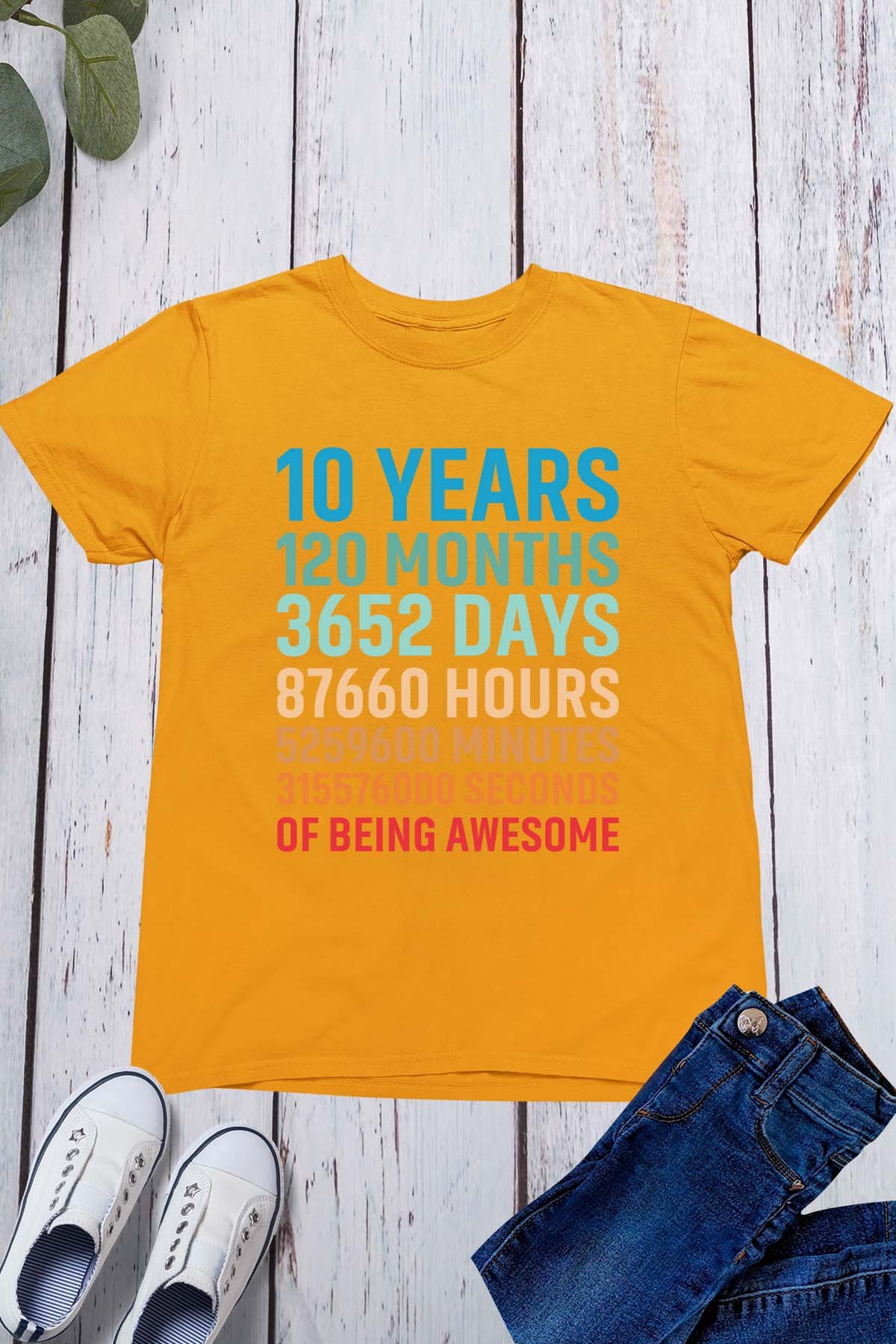 Happy Birthday 10 Years 120 Months T Shirts