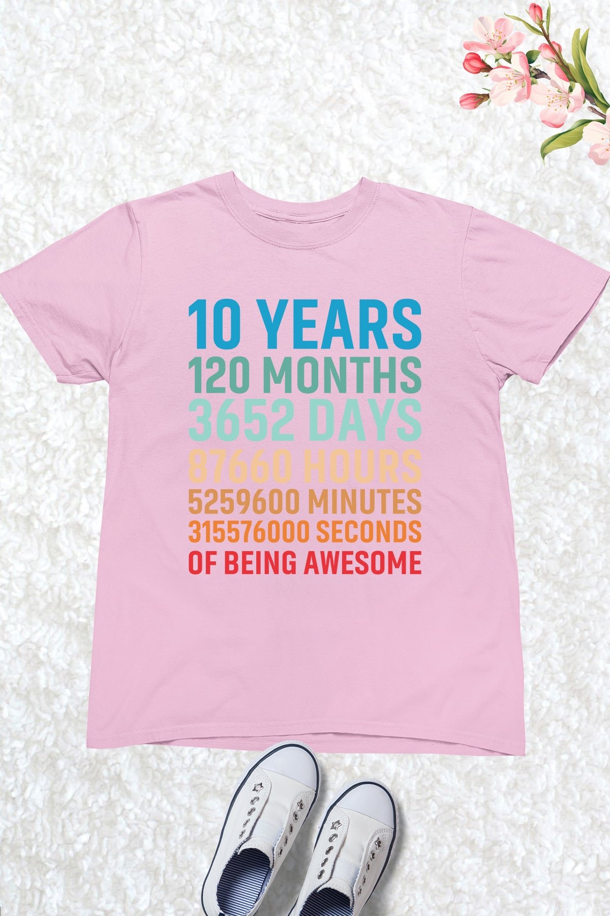 Happy Birthday 10 Years 120 Months T Shirts