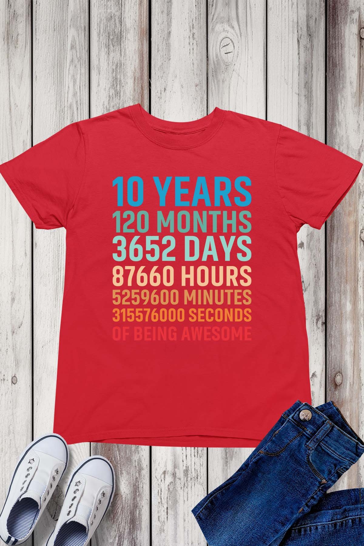 Happy Birthday 10 Years 120 Months T Shirts - Image 12
