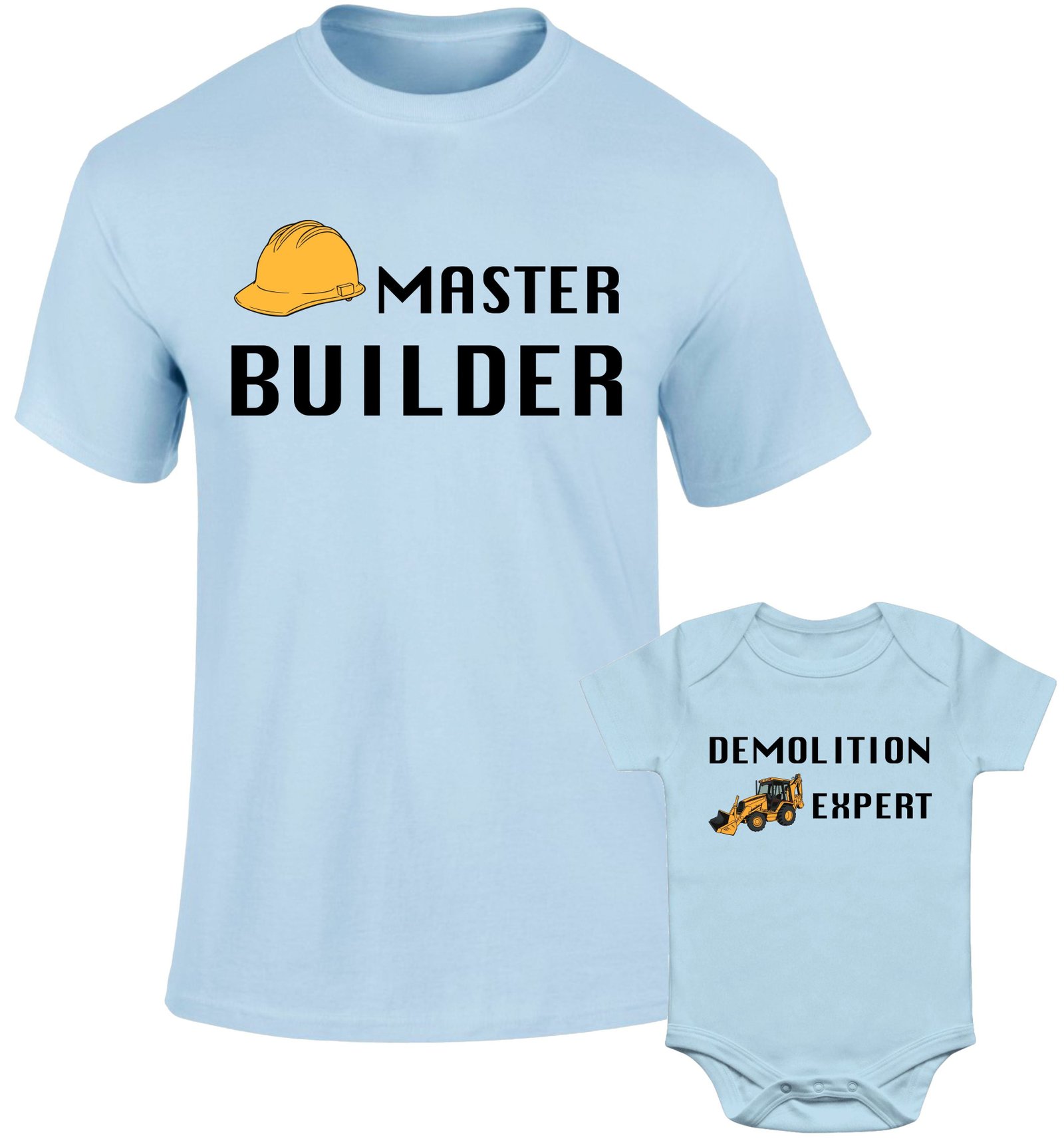 Father Daddy Daughter Dad Son Matching T shirts Builder Demolition Expert - Image 2