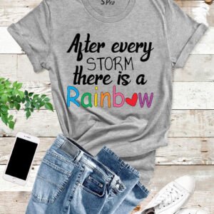 After-Every-Strom-Rainbow-T-Shirt -Grey