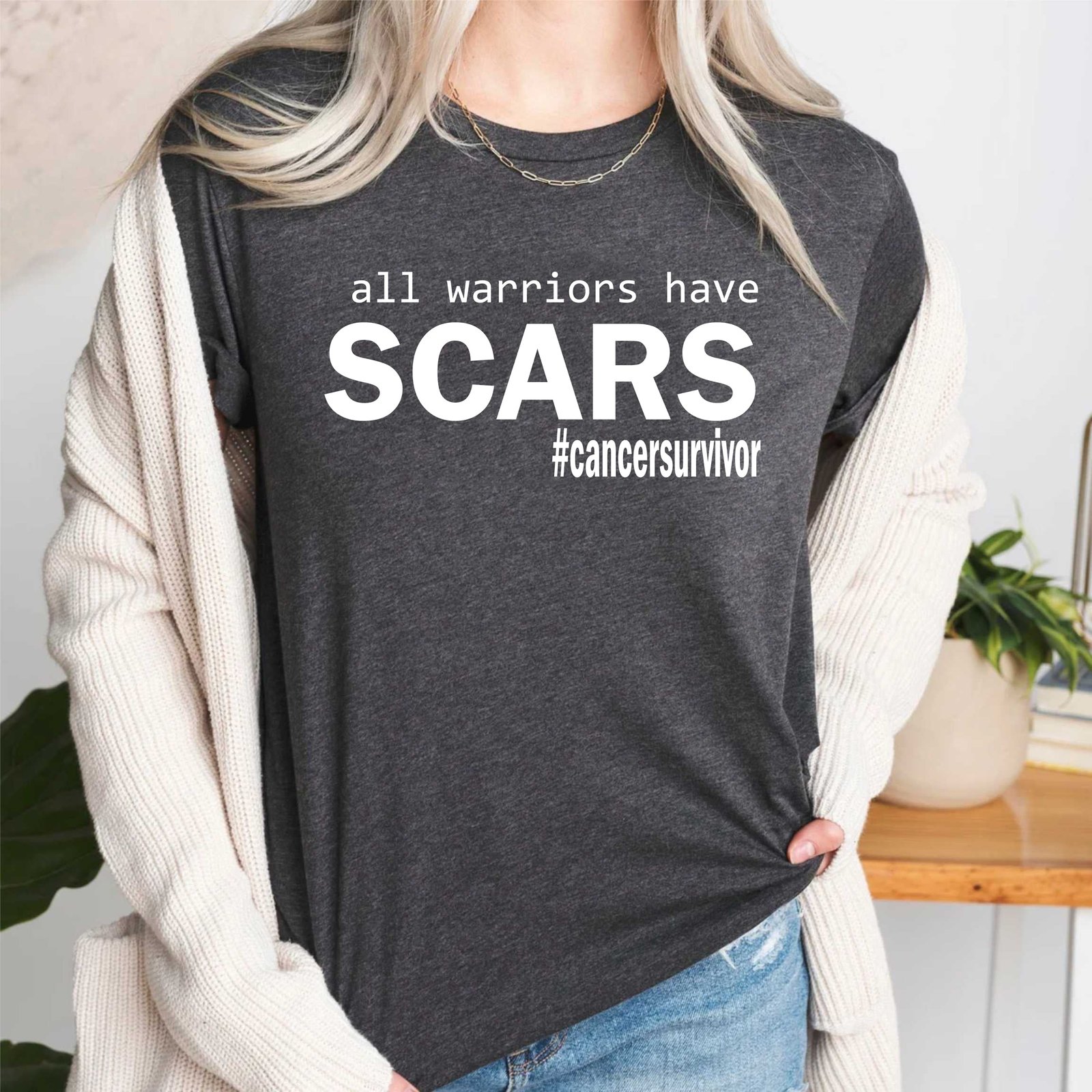 all-warriors-have-scars-breast-cancer-survivor-awareness-t-shirts