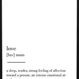 Love Definition Art Prints