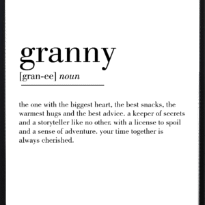 Granny & Grannie Definition Art Prints