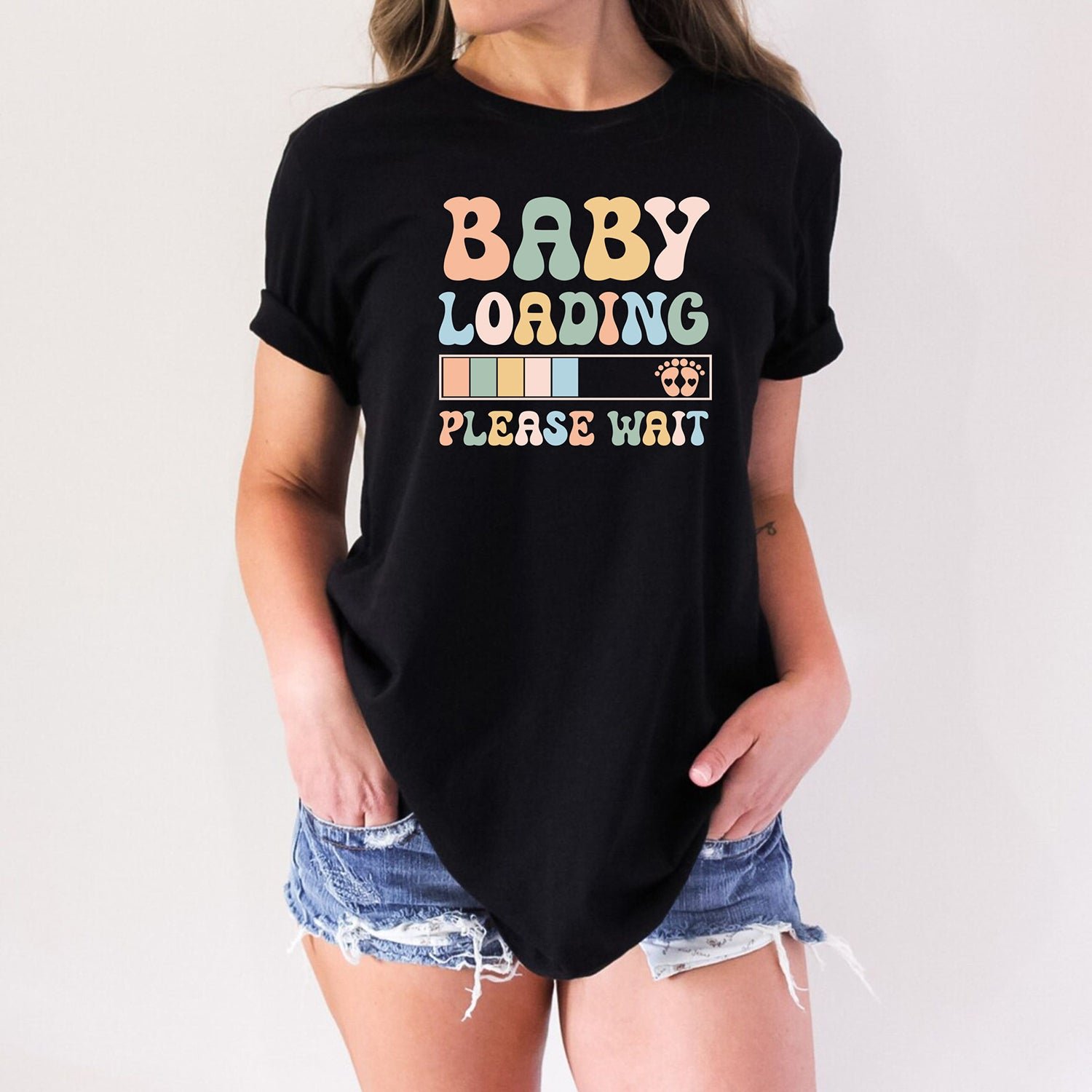 Baby Loading Please Wait Pregnancy Announcement Labrador Mama Shirts - Image 16