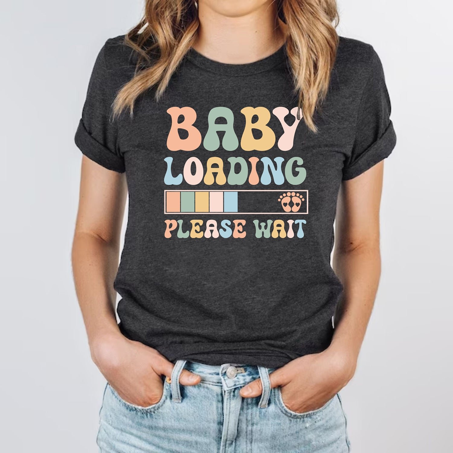 Baby Loading Please Wait Pregnancy Announcement Labrador Mama Shirts - Image 7