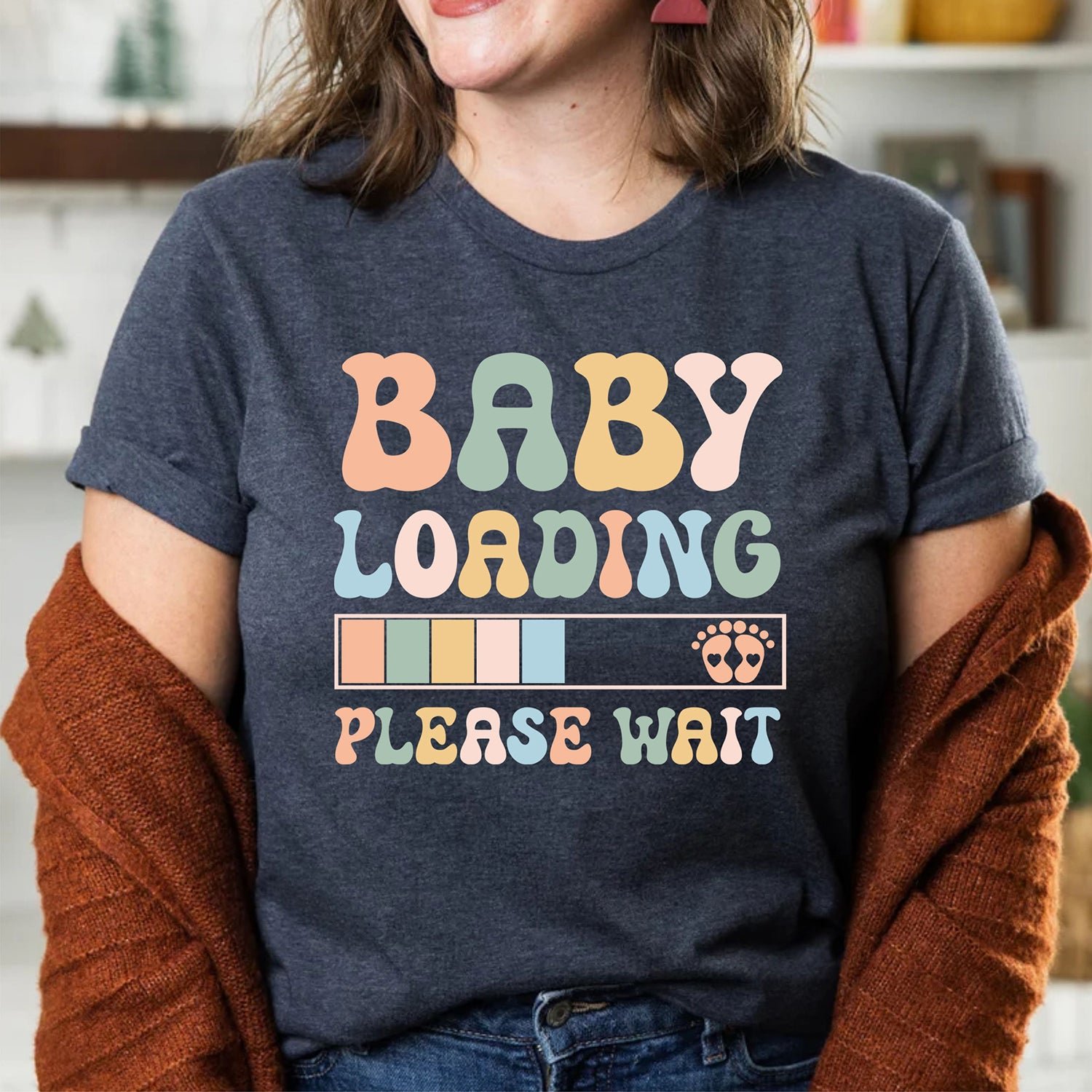Baby Loading Please Wait Pregnancy Announcement Labrador Mama Shirts - Image 11