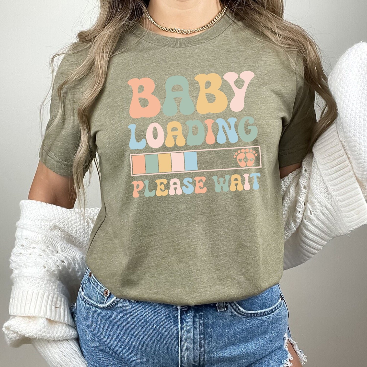 Baby Loading Please Wait Pregnancy Announcement Labrador Mama Shirts - Image 12