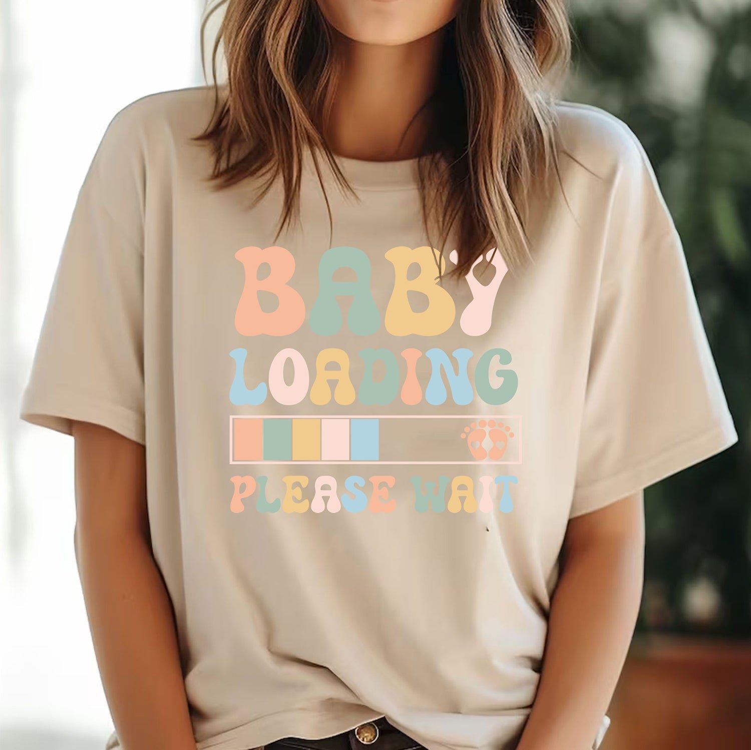 Baby Loading Please Wait Pregnancy Announcement Labrador Mama Shirts - Image 3