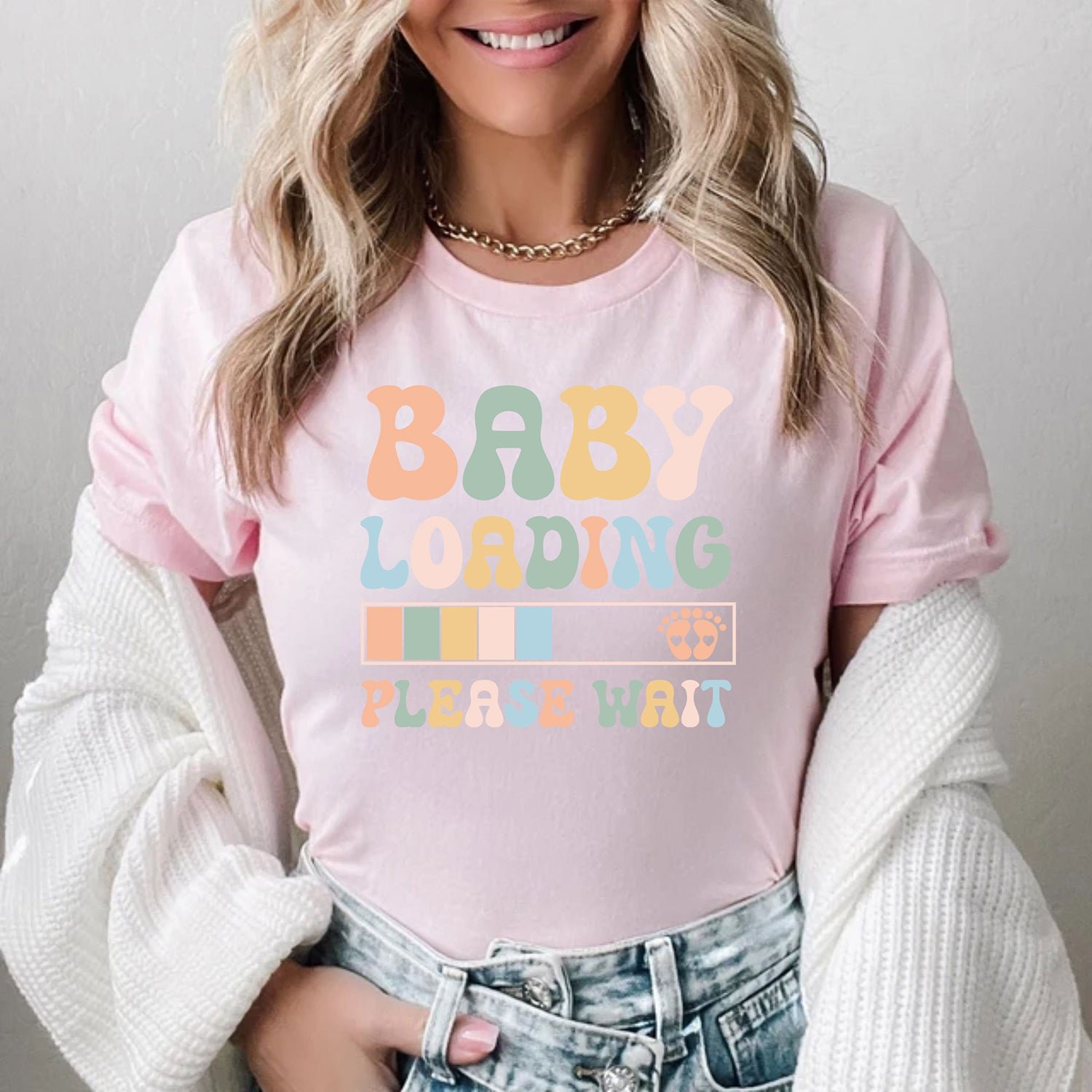 Baby Loading Please Wait Pregnancy Announcement Labrador Mama Shirts - Image 14
