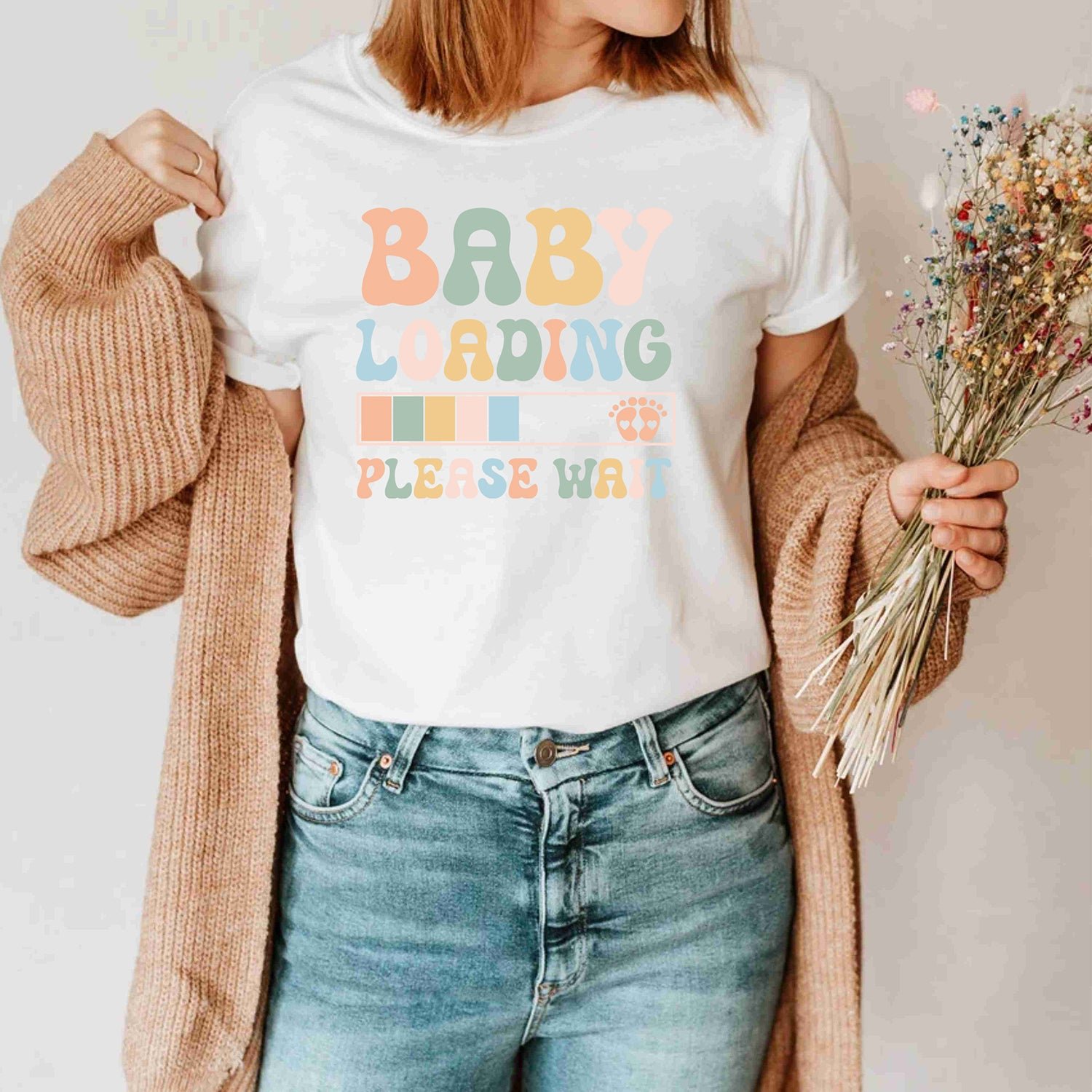 Baby Loading Please Wait Pregnancy Announcement Labrador Mama Shirts - Image 4