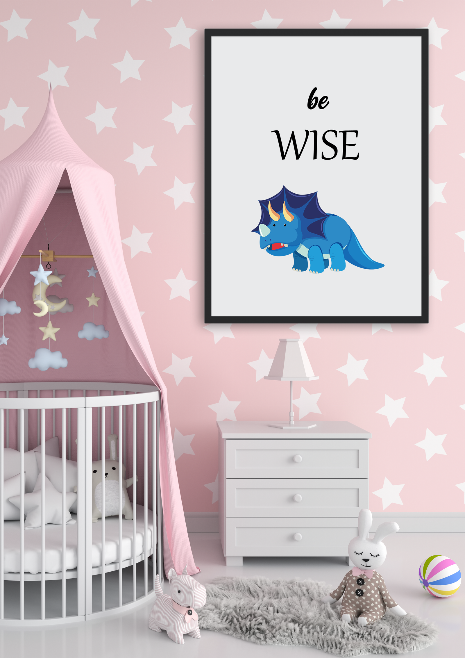 Be Kind Dinosaur Nursery Art Prints - Image 2