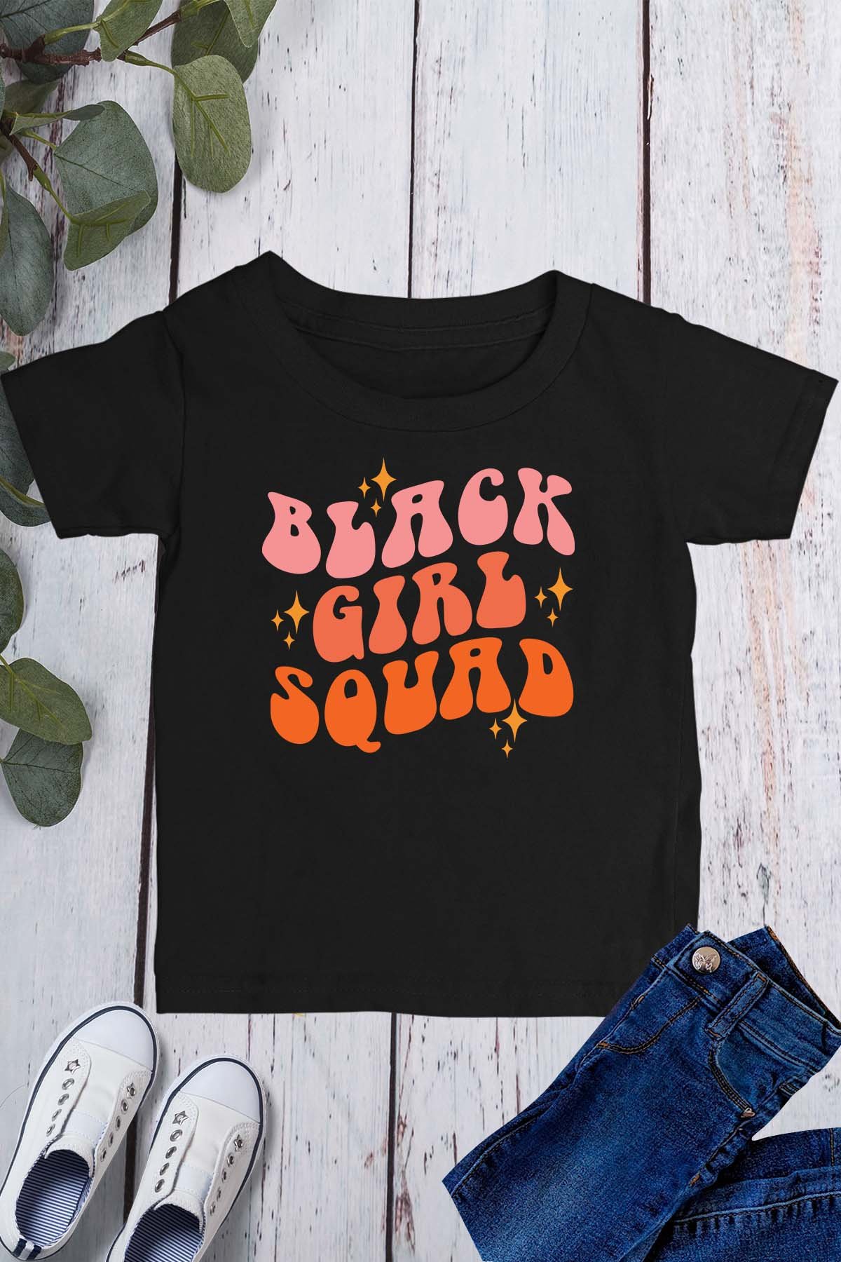 Black Girl Squad Kids Shirts