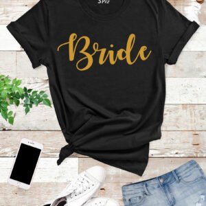 Bride-Gold-T- Shirt-Black