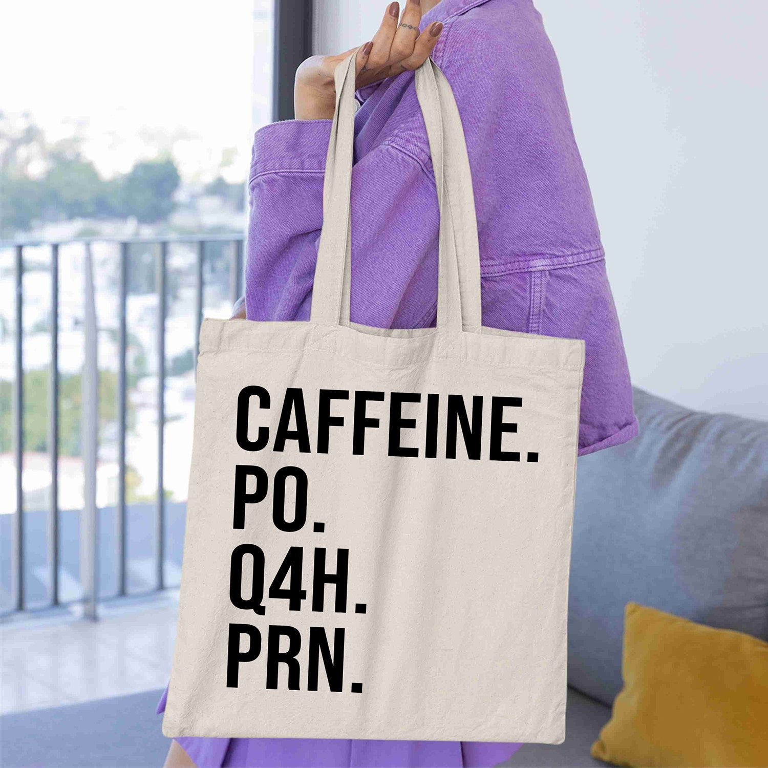 Caffeine PO Q4H PRN Funny Nurse Coffee Healthcare Workers Shirts Gift - Image 6