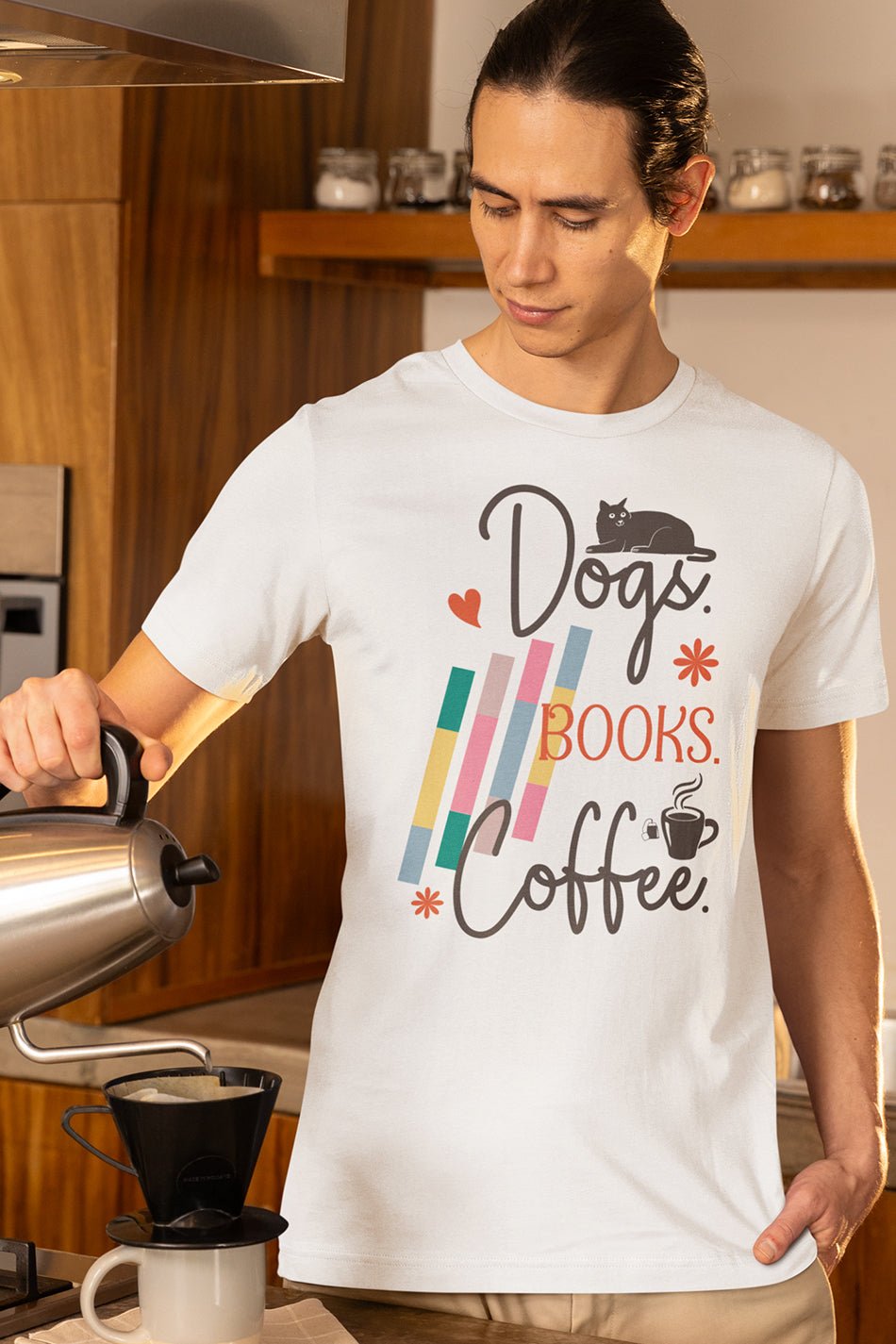 Dogs Books Coffee Shirt